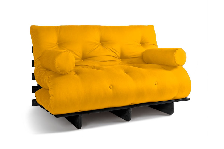 Rozkládací pohovka 140x200 - Slim Basic Black - Pascall Futon Honey