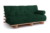 Rozkládací pohovka 180x200 - Slim Exclusive Classic - Pascall Futon Bottle Green