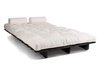 Rozkládací pohovka 140x200 - Slim Comfort Black - Pascall Futon Ecru