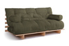 Rozkládací pohovka 180x200 - Slim Exclusive Classic - Pascall Futon Khaki