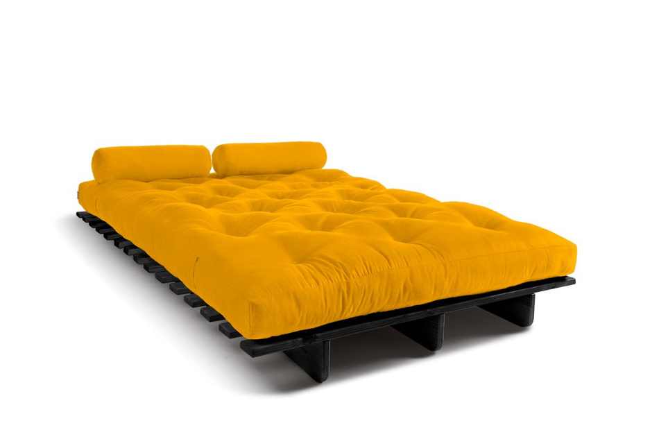 Rozkládací pohovka 120x200 - Slim Comfort Black - Pascall Futon Honey