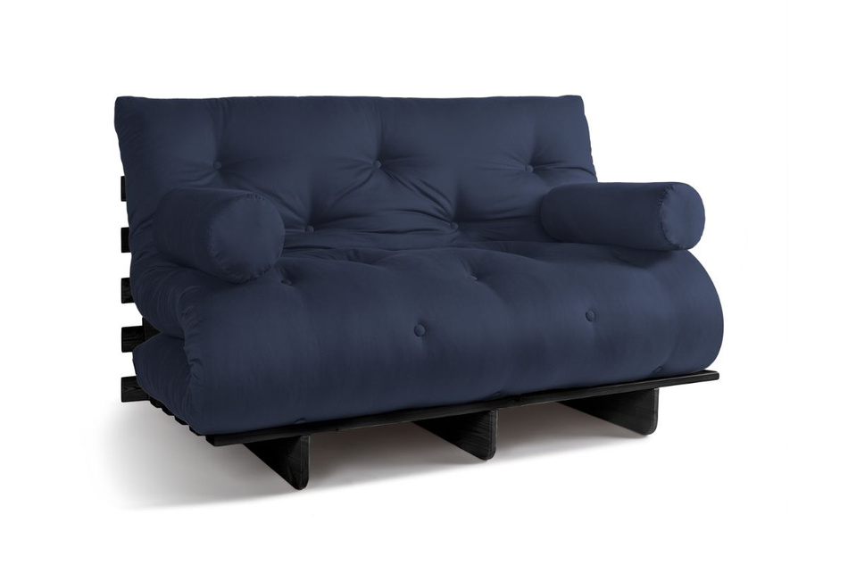 Rozkládací pohovka 140x200 - Slim Basic Black - Pascall Futon Námořnická modrá