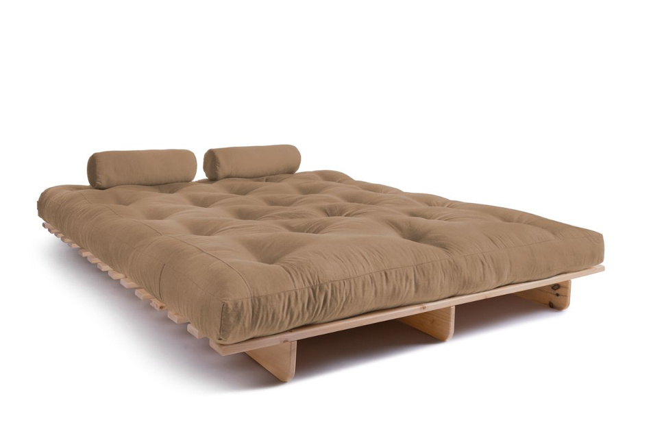 Rozkládací pohovka 160x200 - Slim Comfort Classic - Pascall Futon Béžová barva