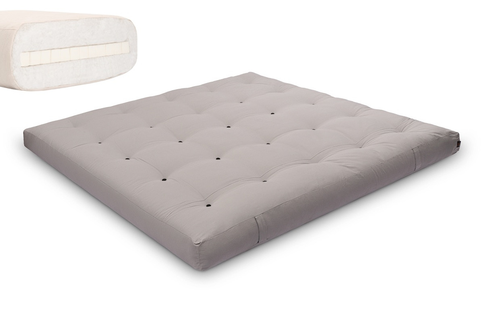 Futon Pascall Medium Latex - Matrace 200x200 Grey - přírodní s latexem