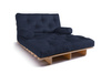 Rozkládací pohovka 120x200 - Slim Basic Classic - Pascall Futon Námořnická modrá