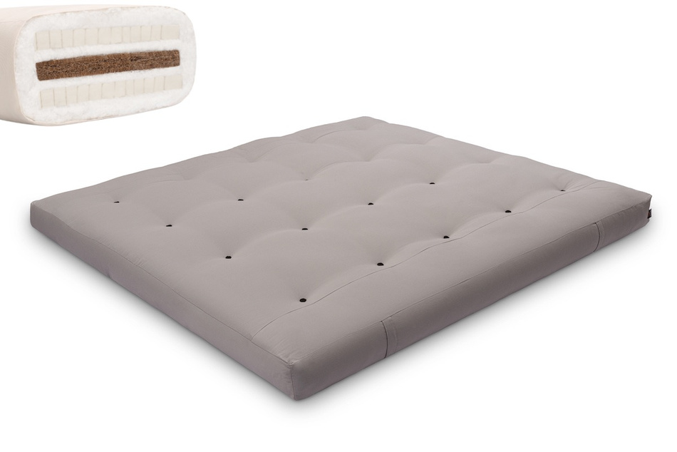 Matrace 180x200 přírodní s kokosem a 2x latexem - Futon Pascall Comfort Relax Grey