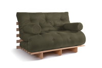 Rozkládací pohovka 120x200 - Slim Exclusive Classic - Pascall Futon Khaki