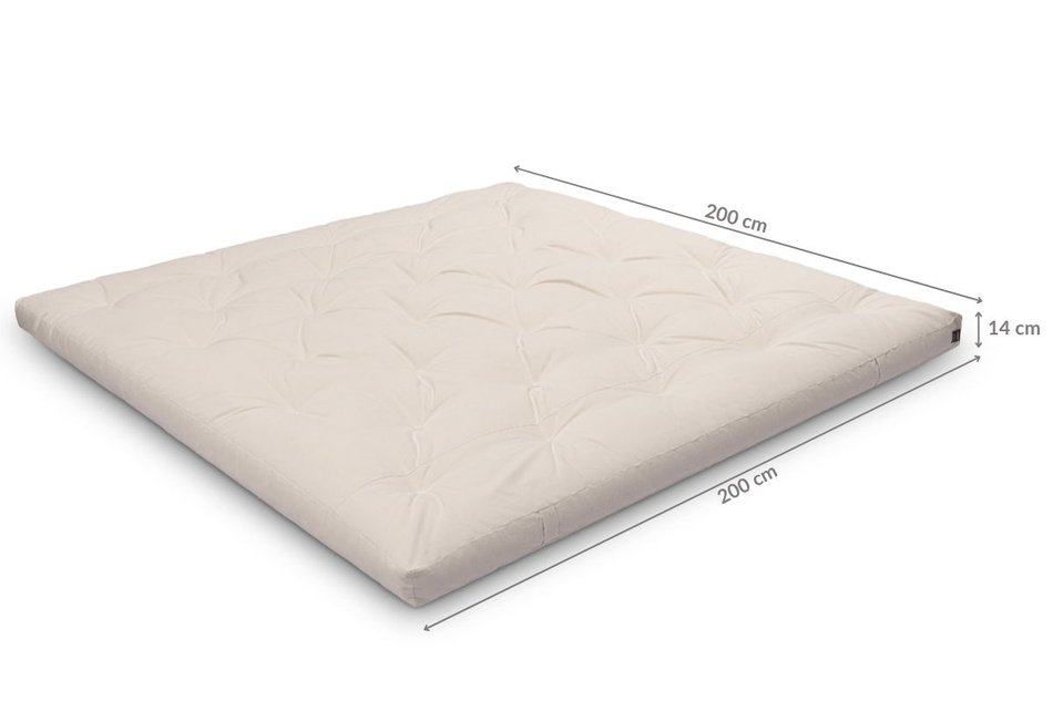 Matrace 200x200 přírodní s latexem - Futon Pascall Slim Duo Latex Latexová matrace