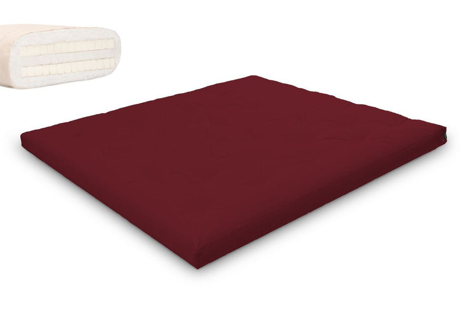 Matrace 180x200 přírodní s latexem - Futon Pascall Slim Duo Latex Maroon