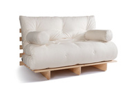 Rozkládací pohovka 140x200 - Slim Basic Classic - Pascall Futon Ecru