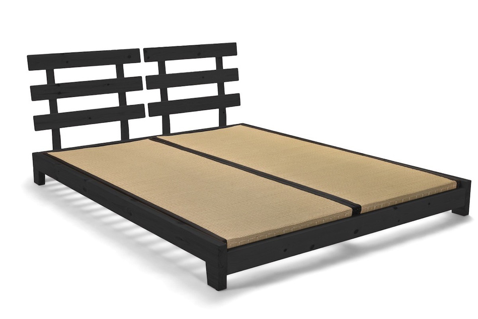 Pascall Dřevěná postel 180x200 - Aisha Exclusive Black Tatami