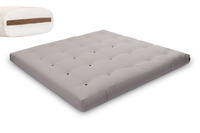 Futon Pascall Medium Coco - Matrace 200x200 Grey - přírodní s kokosem