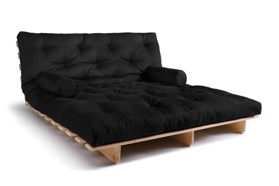 Rozkládací pohovka 180x200 - Slim Comfort Classic - Pascall Futon Černá barva
