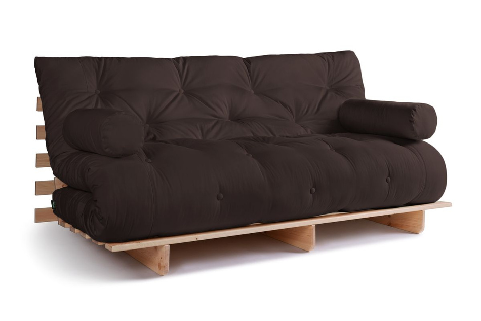 Rozkládací pohovka 180x200 - Slim Basic Classic - Pascall Futon Hnědá barva
