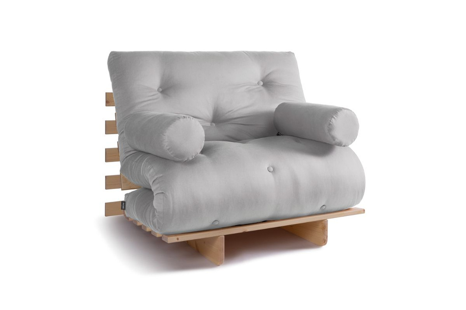 Rozkládací pohovka 90x200 - Slim Exclusive Classic - Pascall Futon Popel holubice