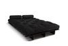 Rozkládací pohovka 120x200 - Slim Basic Black - Pascall Futon Černá barva