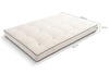 Matrace 120x200 přírodní s latexem a 2x kokosem - Futon Pascall Comfort Relax Hard Kedro Ecru