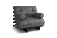 Rozkládací pohovka 90x200 - Slim Basic Black - Pascall Futon Grey