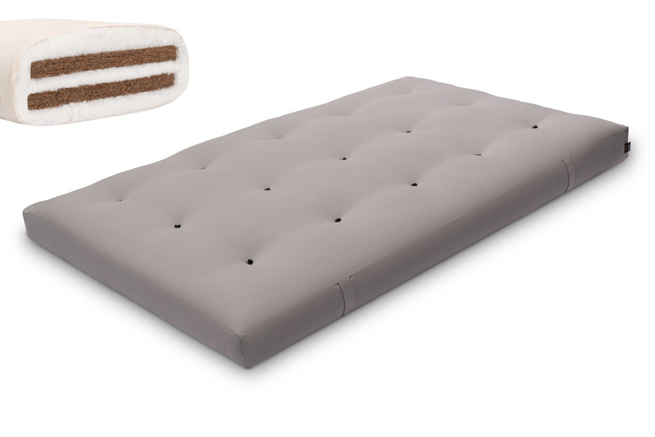 Futon Pascall Medium Duo Coco - Matrace 120x200 Grey - přírodní s kokosem