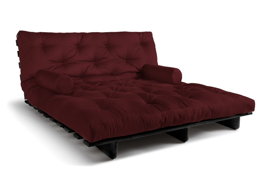 Rozkládací pohovka 180x200 - Slim Basic Black - Pascall Futon Maroon