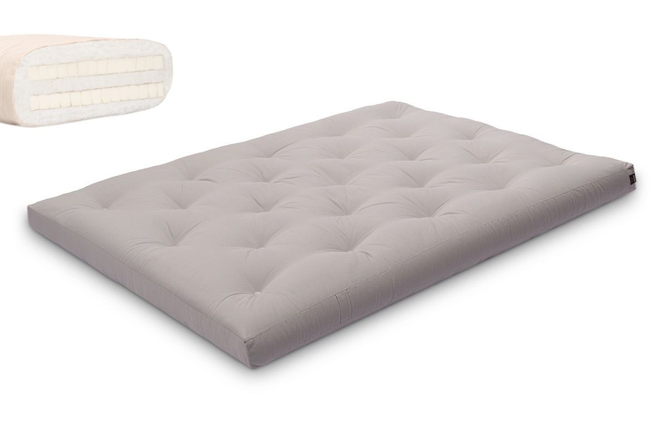 Matrace 140x200 přírodní s latexem - Futon Pascall Slim Duo Latex Grey