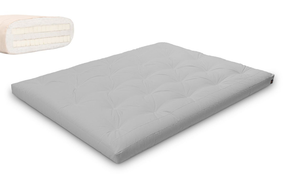 Matrace 160x200 přírodní s latexem - Futon Pascall Slim Duo Latex Dove Ash