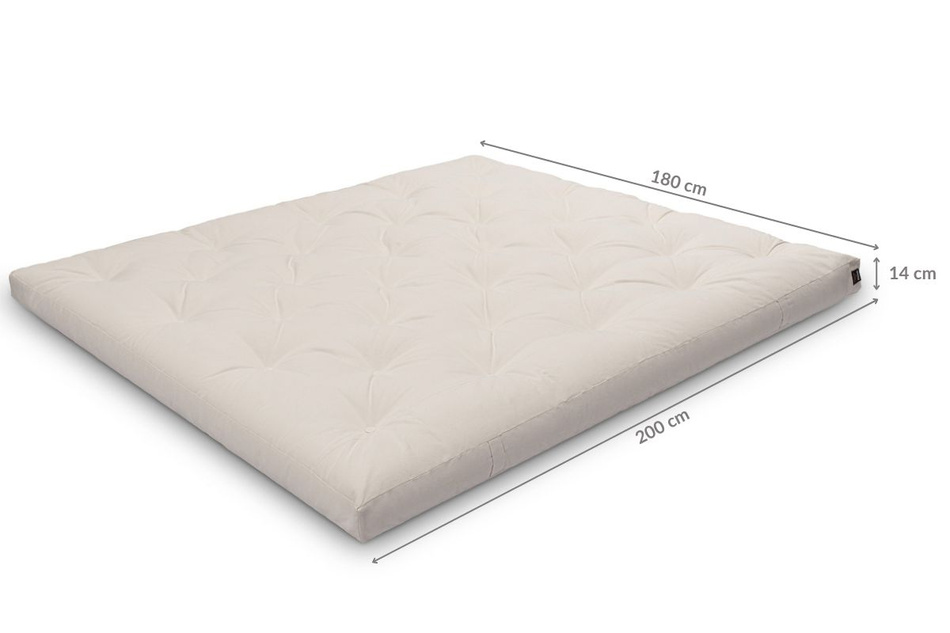Matrace 180x200 přírodní s latexem - Futon Pascall Slim Latex Láhev zelená