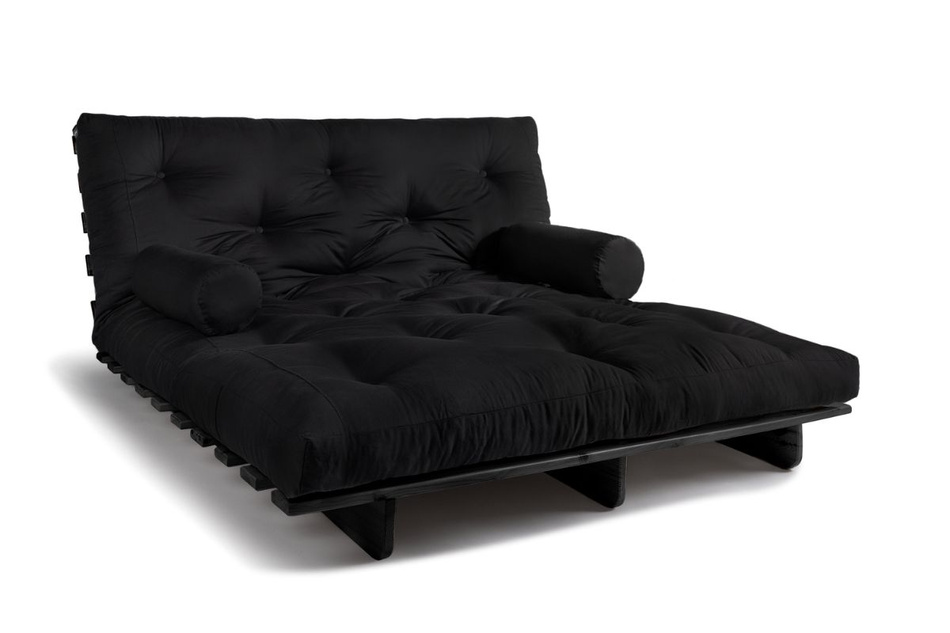 Rozkládací pohovka 160x200 - Slim Basic Black - Pascall Futon Black