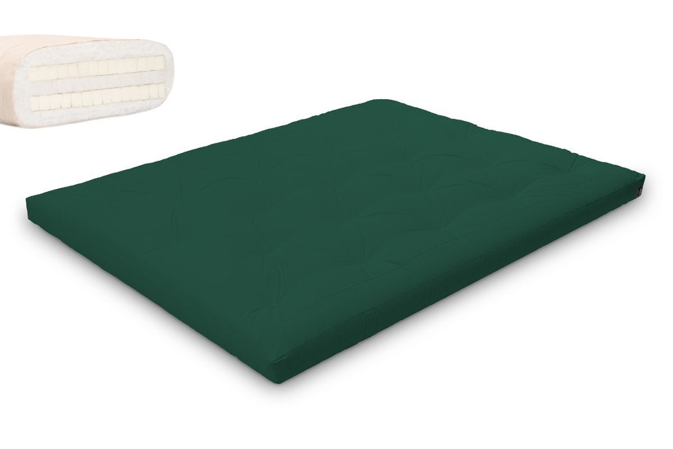 Matrace 160x200 přírodní s latexem - Futon Pascall Slim Duo Latex Bottle Green