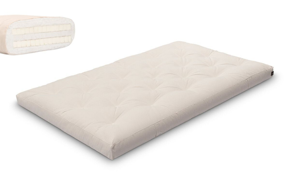 Matrace 120x200 přírodní s latexem - Futon Pascall Slim Duo Latex Ecru