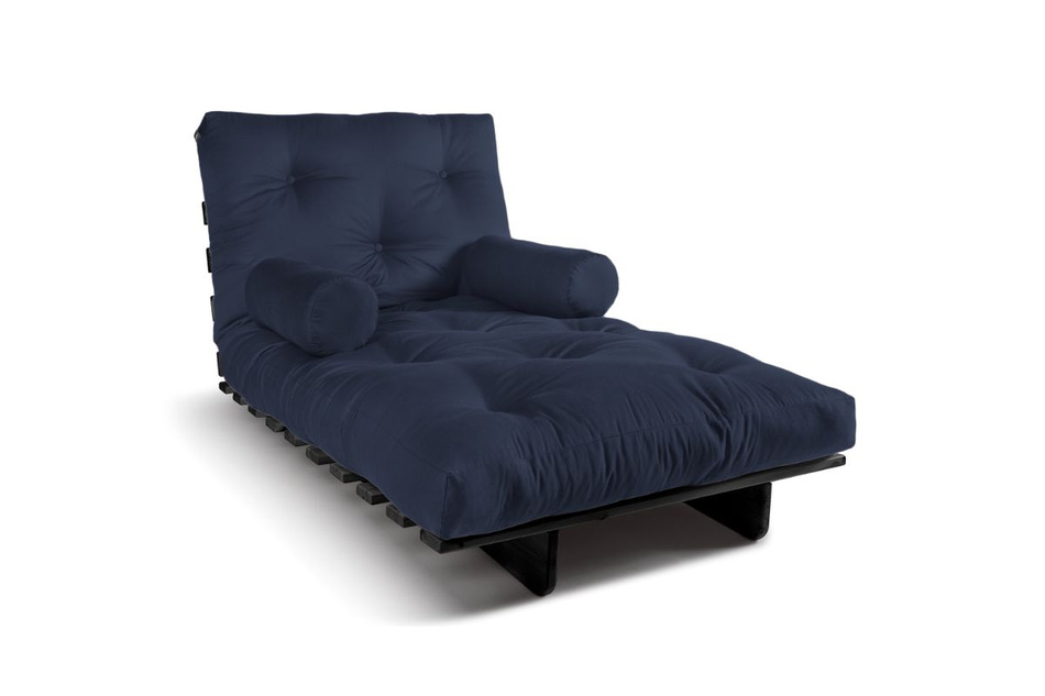 Rozkládací pohovka 90x200 - Slim Exclusive Black - Pascall Futon Námořnická modrá