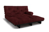 Rozkládací pohovka 160x200 - Slim Comfort Black - Pascall Futon Maroon