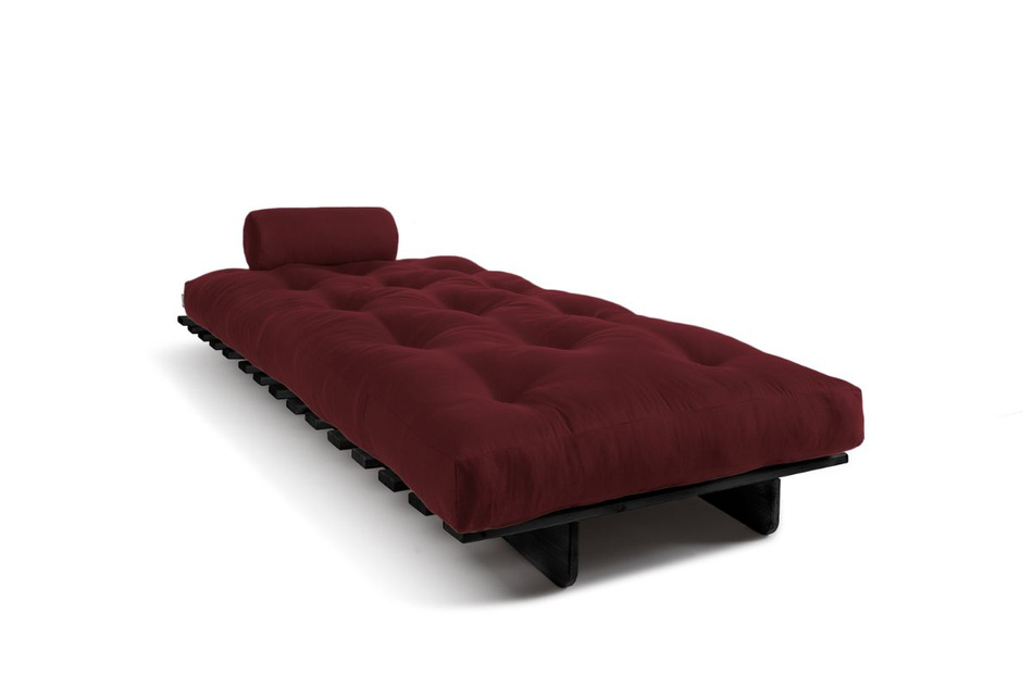 Rozkládací pohovka 90x200 - Slim Comfort Black - Pascall Futon Maroon