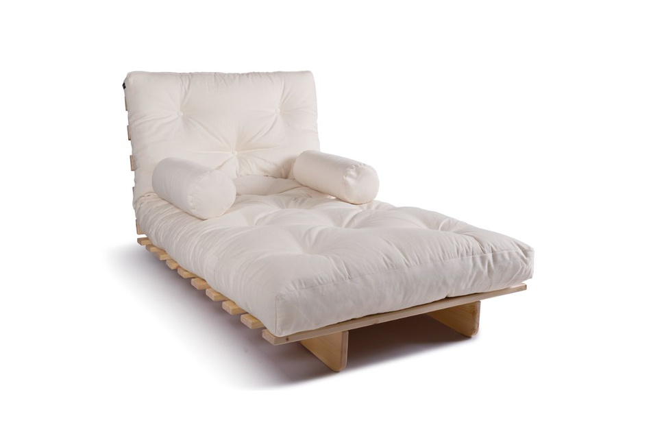 Rozkládací pohovka 90x200 - Slim Basic Classic - Pascall Futon Ecru