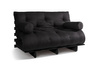 Rozkládací pohovka 140x200 - Slim Exclusive Black - Pascall Futon Černá barva