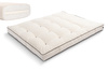 Matrace 200x200 přírodní s latexem - Futon Pascall Medium Latex Kedro Ecru