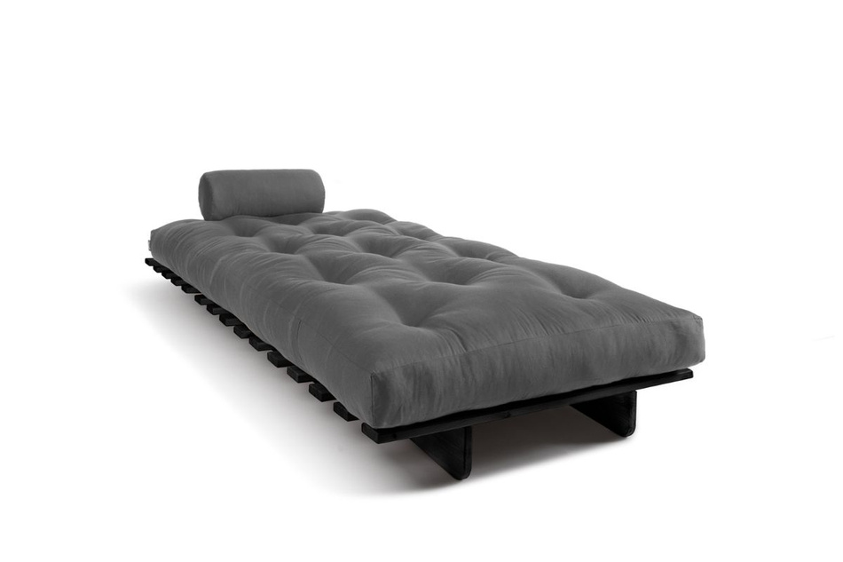 Rozkládací pohovka 90x200 - Slim Basic Black - Pascall Futon Grey