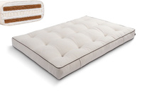 Matrace 140x200 přírodní s latexem a 2x kokosem - Futon Pascall Comfort Relax Hard Kedro Povlečení