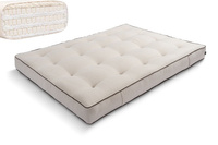 Matrace 180x200 přírodní s latexem - Futon Pascall Comfort Trio Latex Wool Kedro Povlečení