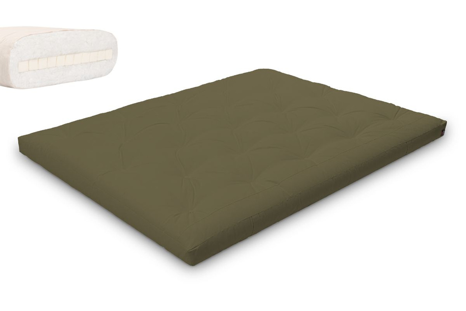 Matrace 160x200 přírodní s latexem - Futon Pascall Slim Latex Khaki