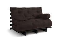 Rozkládací pohovka 120x200 - Slim Exclusive Black - Pascall Futon Hnědá barva