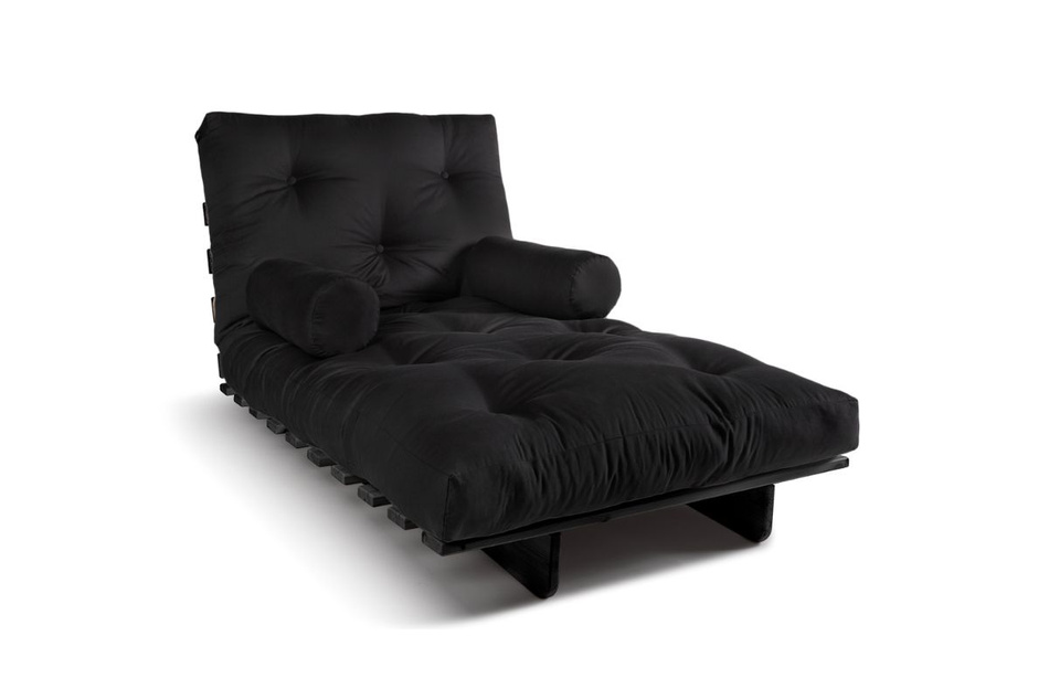 Rozkládací pohovka 90x200 - Slim Basic Black - Pascall Futon Black
