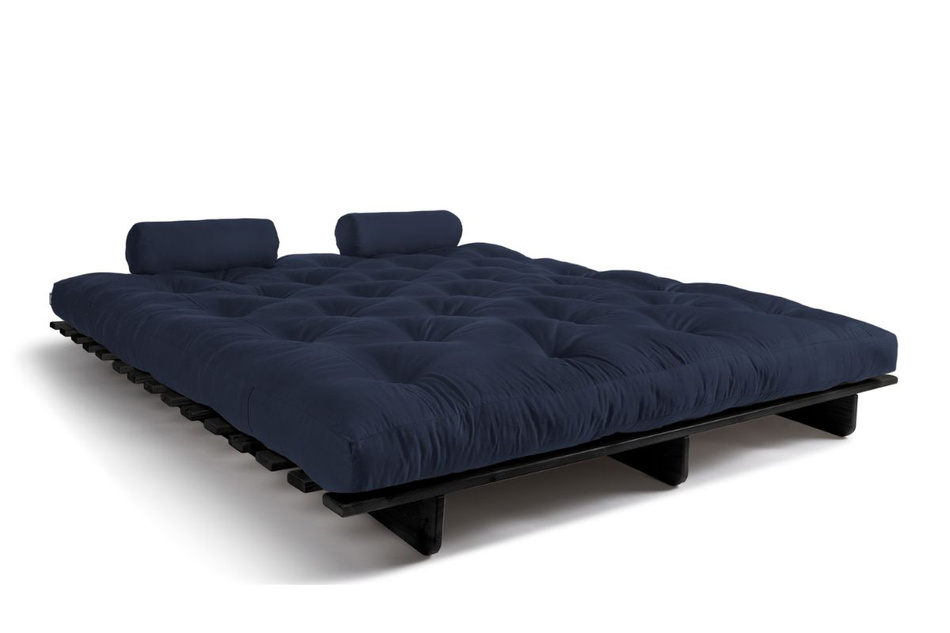 Rozkládací pohovka 180x200 - Slim Exclusive Black - Pascall Futon Námořnická modrá