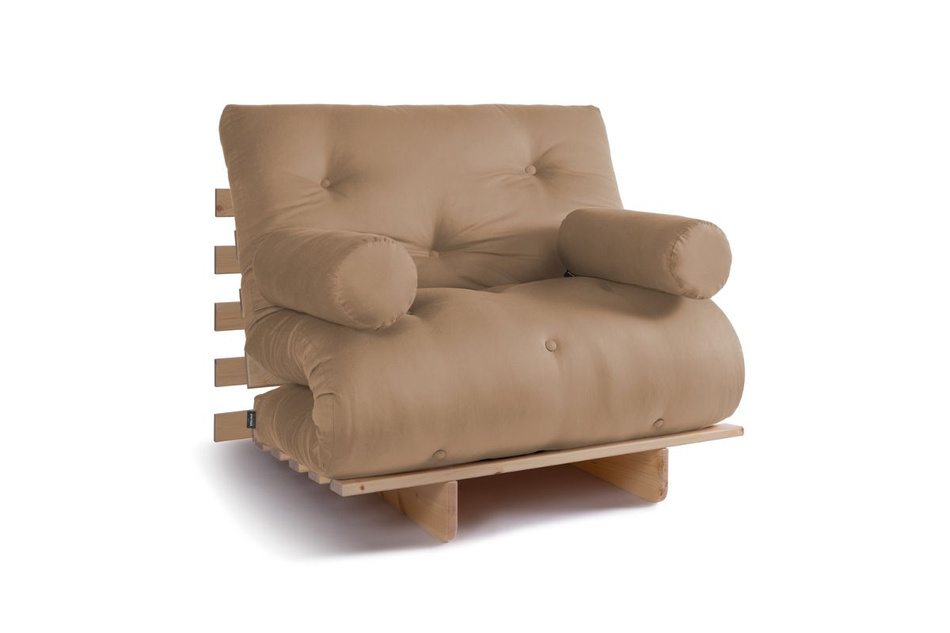 Rozkládací pohovka 90x200 - Slim Exclusive Classic - Pascall Futon Béžová barva