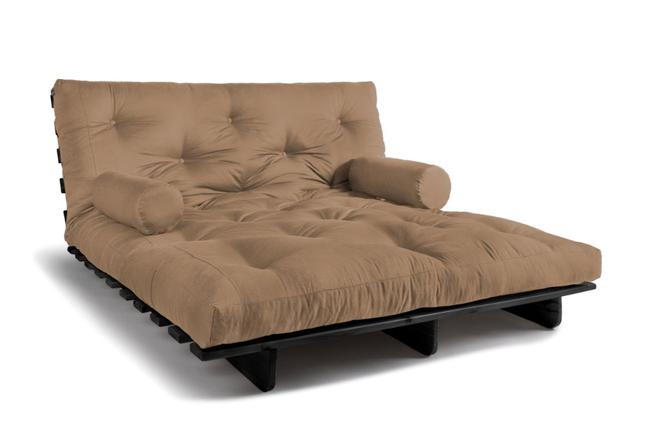 Rozkládací pohovka 160x200 - Slim Comfort Black - Pascall Futon Béžová barva