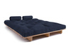 Rozkládací pohovka 160x200 - Slim Exclusive Classic - Pascall Futon Námořnická modrá