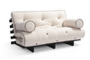 Rozkládací pohovka 140x200 - Slim Exclusive Kedro Black - Pascall Futon Povlečení