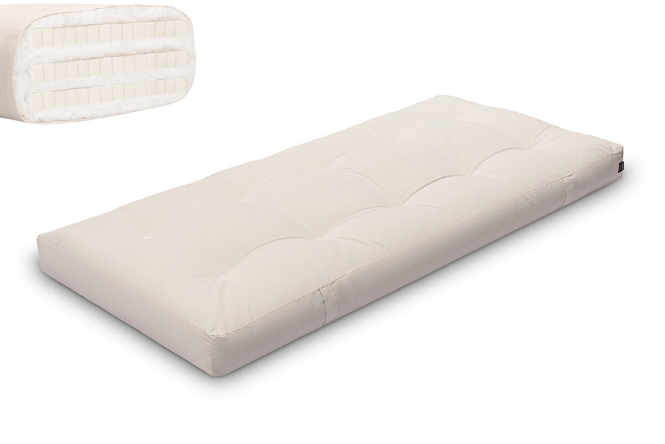 Matrace 90x200 přírodní s latexem - Futon Pascall Comfort Trio Latex Ecru