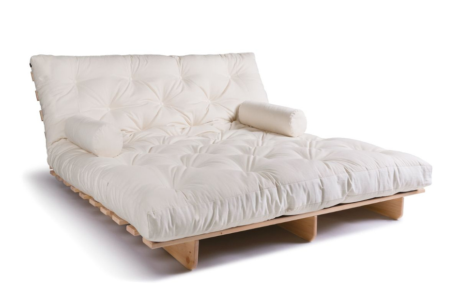 Rozkládací pohovka 180x200 - Slim Basic Classic - Pascall Futon Ecru