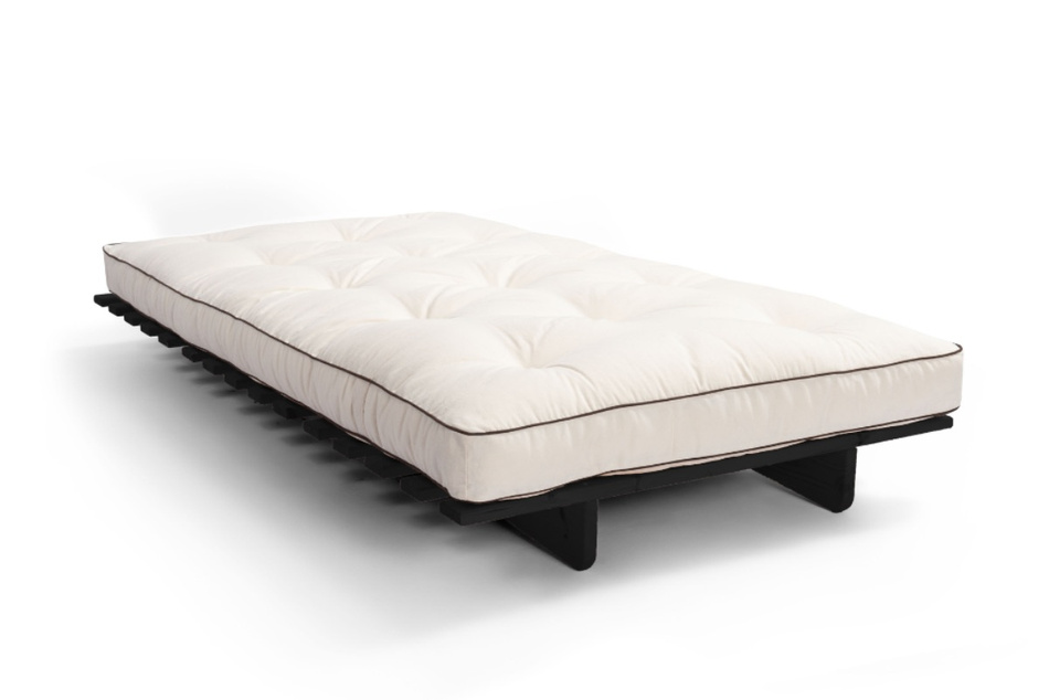 Rozkládací pohovka 90x200 - Slim Basic Kedro Black - Pascall Futon Ecru